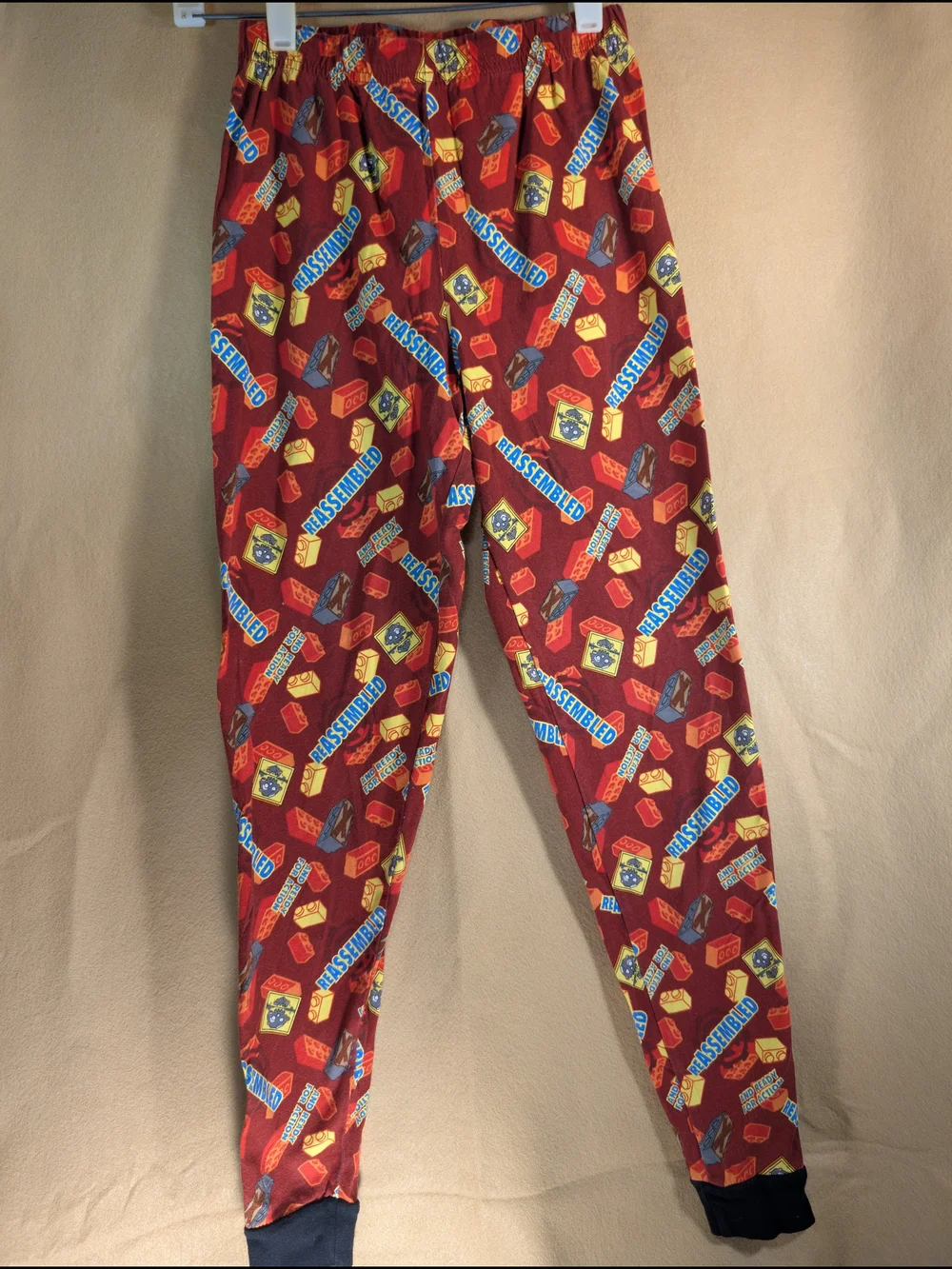 Lego Kids Two-Piece Pajama Set in Red, Gray, Yellow